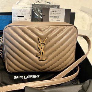Saint Laurent YSL Lou Camera Bag in Taupe